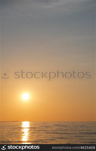 colorful sunset over the evening ocean. sunset over the evening ocean