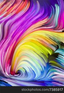 Colorful swirl of paint on subject of abstract art, dynamic design and creativity. Color Swirl series.