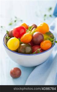 colorful tomatoes in bowl