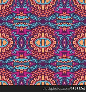 Colorful Tribal Ethnic Festive Abstract Floral Vector Pattern unique. Ethnic seamless pattern. Vector tribal background. Aztec and indian style, vintage print.