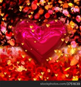 Colorful valentine background with hearts