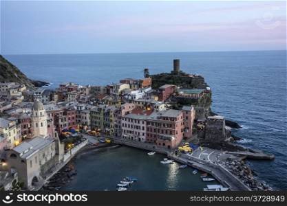 colorful village Vernazza, Cinque Terre, Italy