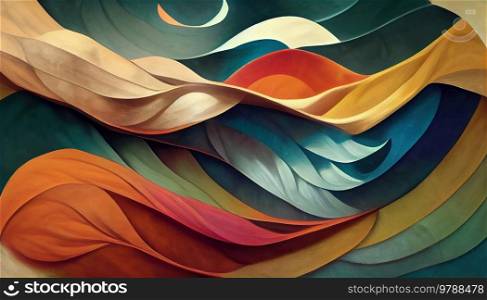 Colorful vintage organic background, teal and orange curves. Colorful vintage organic bacground