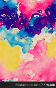 Colorful watercolor background design 3d illustrated