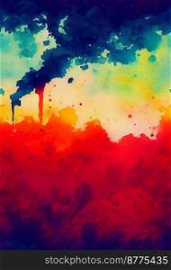 Colorful watercolor background design 3d illustrated