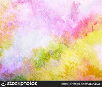 colorful watercolor background. hand painted by brush