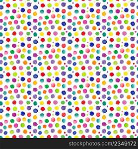 Colorful watercolor splashes isolated on white background. Watercolor seamless pattern with splashes