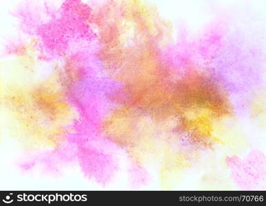 Colorful watercolor stains on paper. Abstract watercolour background