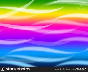 Colorful Waves Background Meaning Rainbow Wavy Lines&#xA;