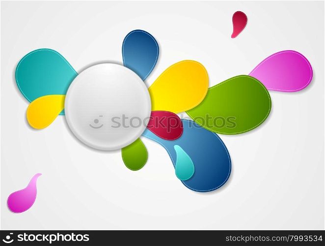 Colorful wavy drop shapes background. Colorful wavy drop shapes abstract background