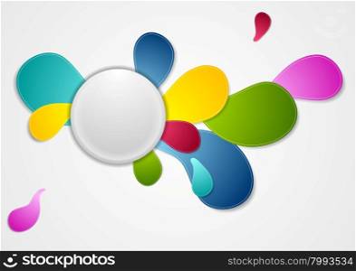 Colorful wavy drop shapes background. Colorful wavy drop shapes abstract background