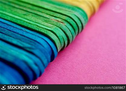 colorful wooden sticks abstract background