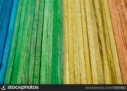 colorful wooden sticks abstract background
