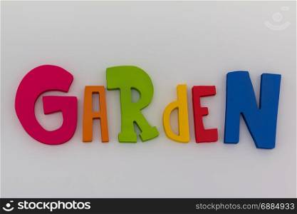 Colorful Words Garden: Text Message on White Background