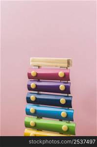 colorful xylophone arrangement pink