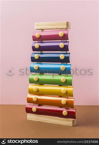 colorful xylophone arrangement table