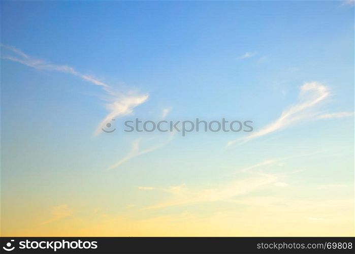 Colorful yellow blue sky, may be used as background