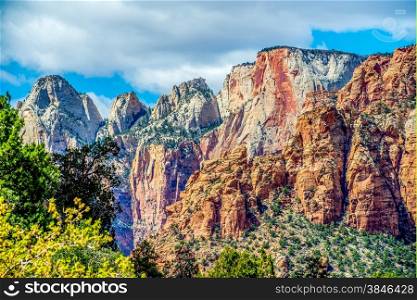 Colorful Zion Canyon National Park Utah
