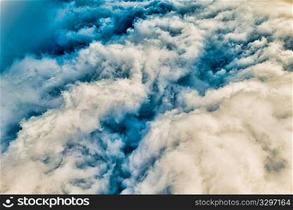 Colorized Cloudscape, ideal for abstract background, horizontal orientation, up to 21 Mpxl