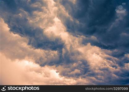 Colorized Dark Storm Clouds, horizontal frame; up to 21 Mpxl