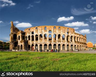 Colosseum, Rome, Italy. Roman Colosseum with copy space, Rome, Italy
