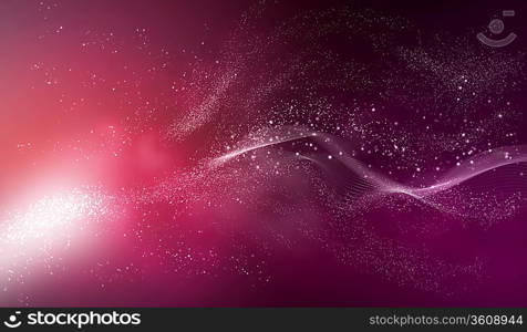 Colour glittering background with shining star dust or snow