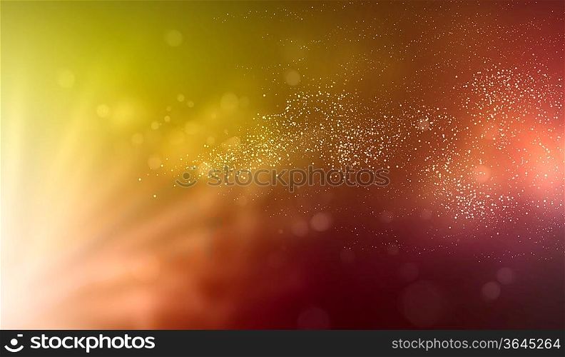 Colour glittering background with shining star dust or snow