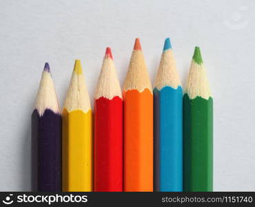 colour pencil crayons of many different colors. colour pencil crayon