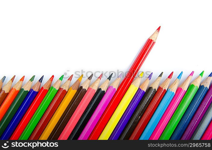 Colour pencils in creativity concept