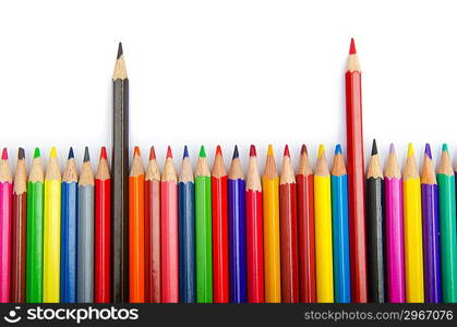 Colour pencils in creativity concept