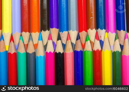 Colour pencils in creativity concept