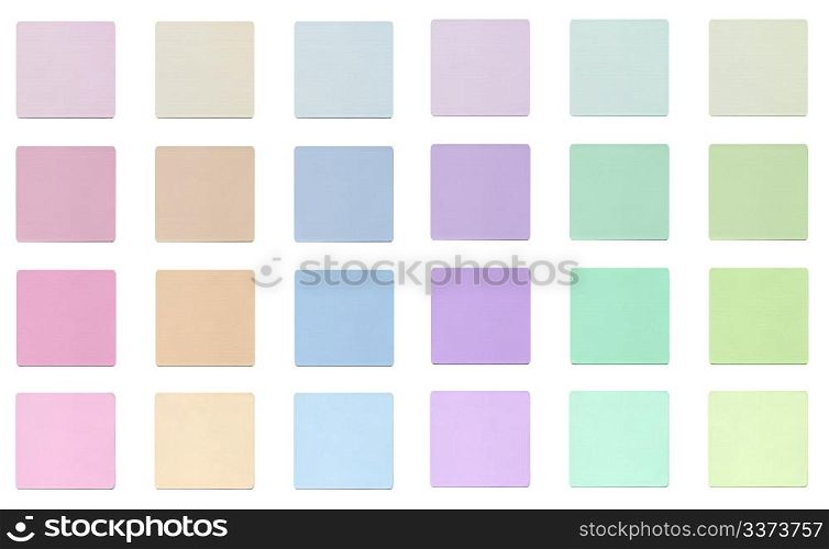 Colour sample. Colour fabric paint samples isolated over white