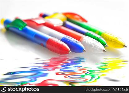 coloured ball pens