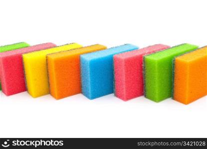 Coloured kitchen sponges