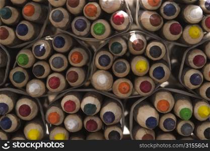 Coloured wooden pencils