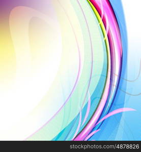 Colourful abstract illustration background with different elements