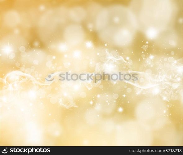 Colourful background with stars and bokeh lights effect