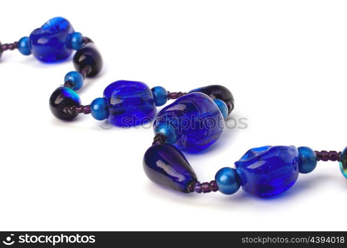 colourful beads background on white