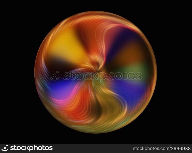 Colourful blurred marble like ball
