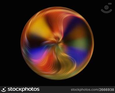 Colourful blurred marble like ball