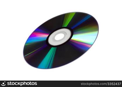 Colourful CD/DVD disk isolated on white