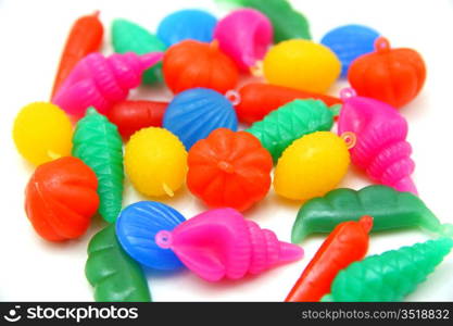 Colourful christmas decoration on a shiny background