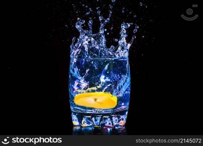 colourful coctail on the black background. colourful coctail
