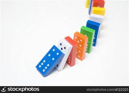 Colourful domino pieces