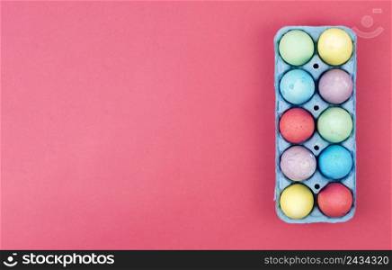 colourful easter eggs box