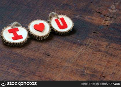Colourful, harmony Valentine background, amazing style, handmade flower, I love you message on wooden, red color, Valentine day on Feb 14 is the day for couple, they give lovely gift for lover