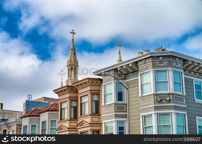 Colourful homes of San Francisco.