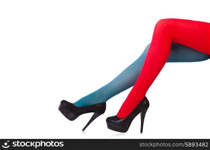 Colourful leggings isolated on the white
