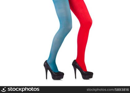 Colourful leggings isolated on the white