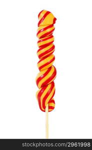 Colourful lollipop isolated on the white background